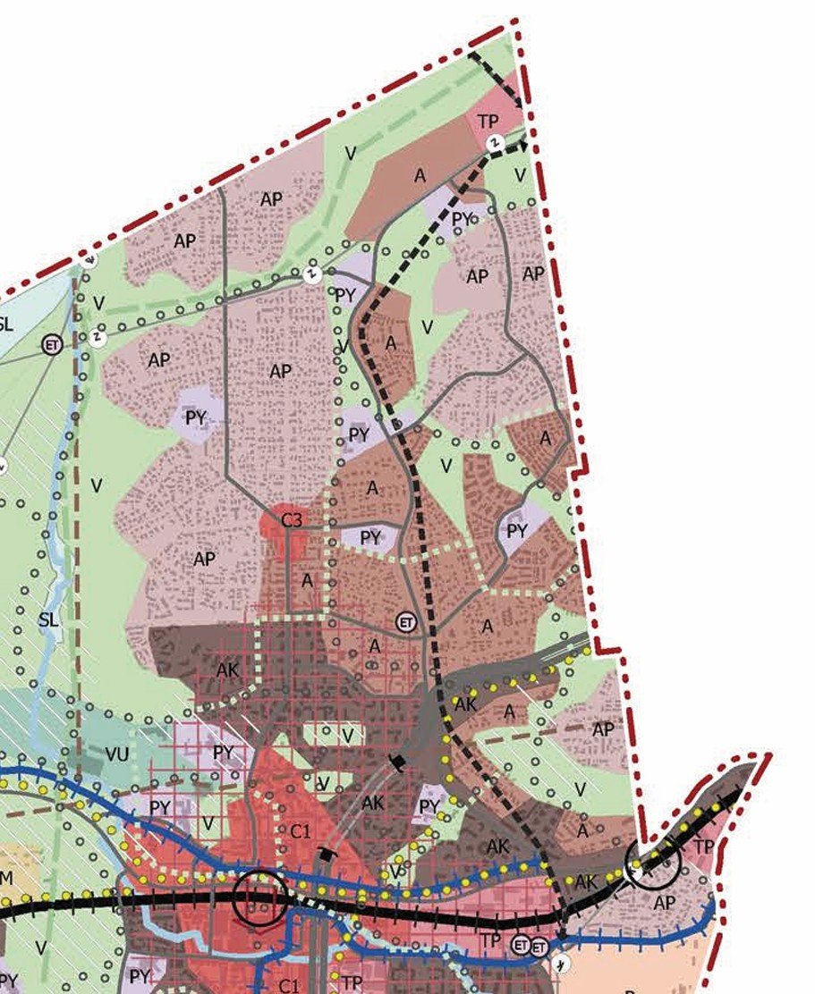Lintuvaara yleiskaavaehdotuksen 2060 kartalla